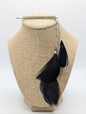 Crystal And Feather Hair Pin